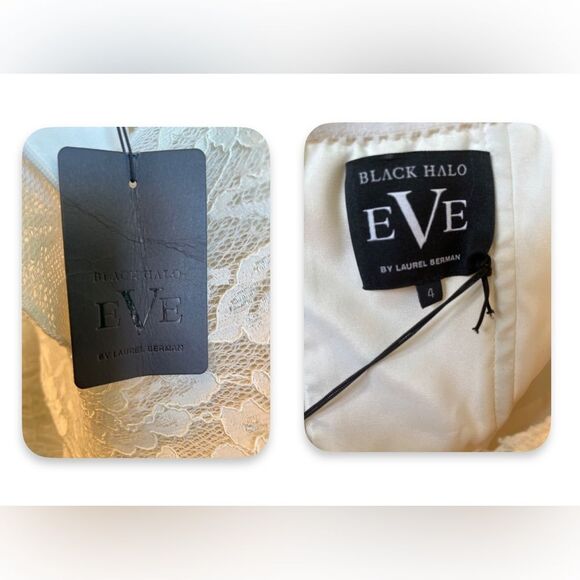 BLACK HALO Eve White Lace Strapless Dress Size 4  - minor repair needed - NWT - Picture 3 of 3